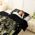 thumbnail image 4 of Feelyou Camo Fishing Twin Comforter Sets for Men Boys, Retro US Flag Bedding Set, Green Black, Black Reversible, 2 Pieces, 4 of 6