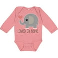 thumbnail image 3 of Inktastic Loved by Nana Grandchild Elephant Boys or Girls Long Sleeve Baby Bodysuit, 3 of 5