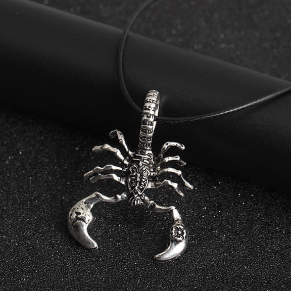 PENIKOKO Scorpion Pendant Necklace Made of Alloy with Adjustable Rope, Style Jewelry for Men and Women
