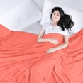 thumbnail image 3 of Sábana plana Utopia Bedding Queen Coral, suave microfibra cepillada, 3 of 8