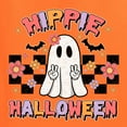 thumbnail image 6 of Wild Bobby Hippie Halloween Ghost Bats Stars Halloween Pink Orange Purple Halloween Halloween Women Graphic Tee, Orange, 3X-Large, 6 of 6