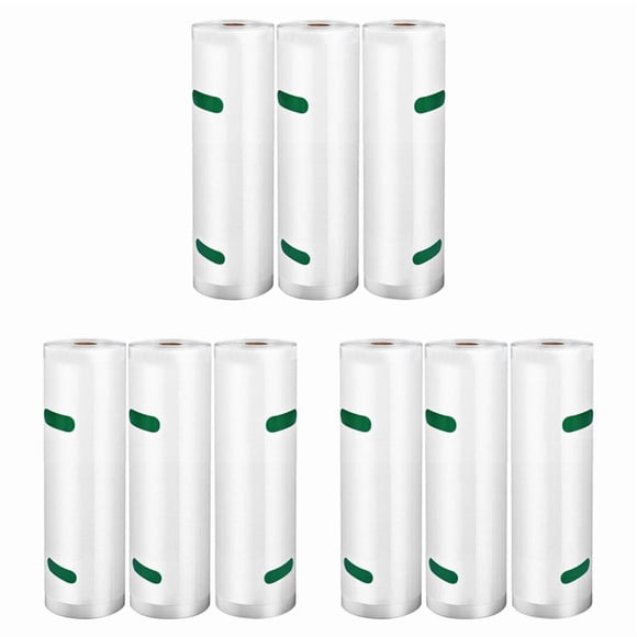 Vacuum Sealer Bags Rolls 9 Pack for Food Saver, Heavy Duty Vacuum Storage Bags for Sous Vide Cooking, Freezer