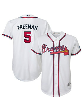 Youth Replica Atlanta Braves Freddie Freeman #5 Home White Jersey