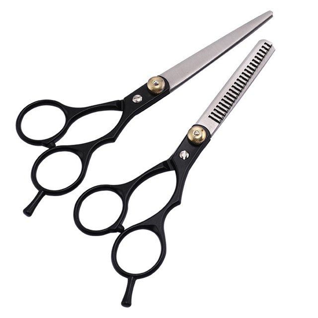 Tijeras de peluquería profesionales de acero inoxidable para flequillo, para entresacar el pelo, para corte plano y dividido, tijeras especiales