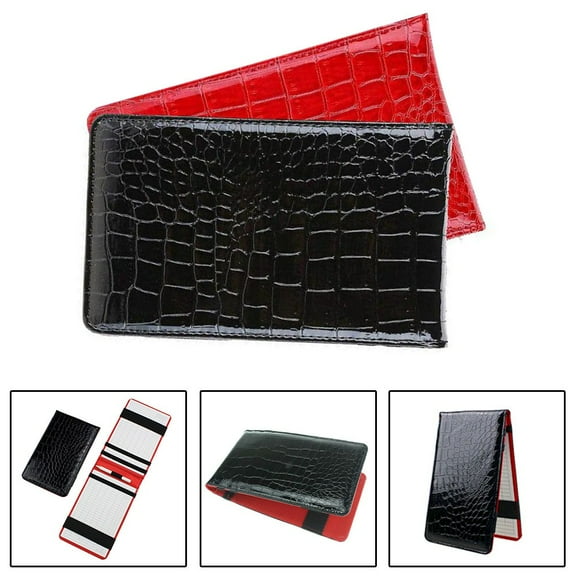 Stylish Leather For Golf Scorecard Holder Ideal for Club Members and Players Red