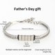 thumbnail image 3 of Pulsera de los hombres para el papá amante adolescente con 4 grabable personalizado de acero inoxidable pulsera de los hombres pulsera ajustable cumpleaños para el marido novio, 3 of 4
