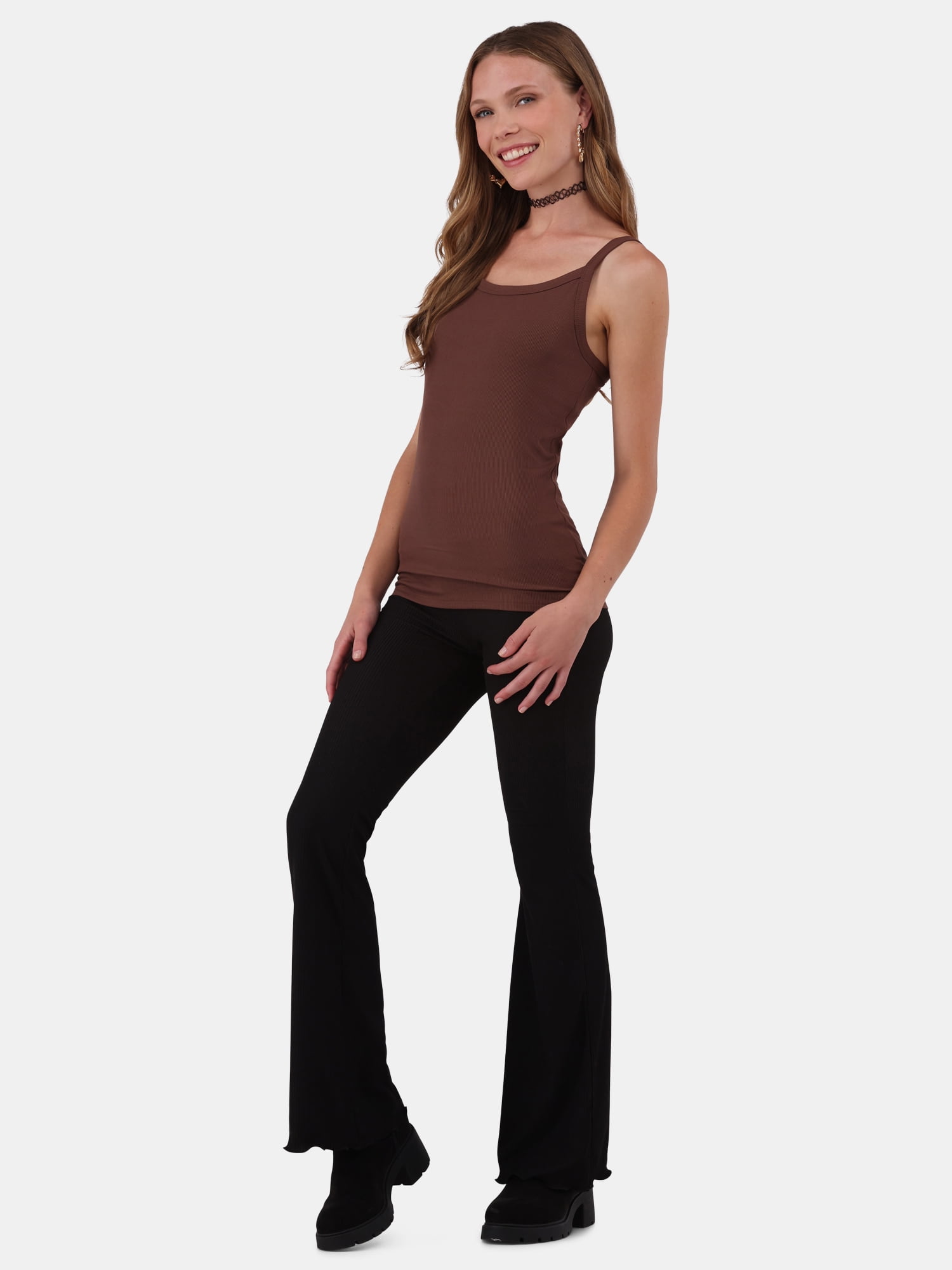 No Boundaries Ribbed Cami Top, Women's XXS-XXL
