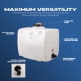 thumbnail image 2 of RTS Plastics Rotomolded Polyethylene PCO-30 Gallon Tank for Water and Non-Flammable Liquids with Molded Grad Strip and Siphon Elbow, 2 of 8
