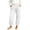 White, variant on Womens Joggers with Pockets Solid Loose Tight Waist Casual Straight-Leg Ankle-Length Lounge Sweatpants Jogger Sports Pants