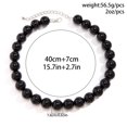 thumbnail image 3 of NICKSUN Bold Chunky Round Acrylic Beaded Choker Necklace for Women, Statement Solid Color Ball Collarbone Necklace, Adjustable Big Bead Collar Necklace (Red & Black Optional), 3 of 5