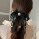thumbnail image 3 of Pinzas para el cabello con lazo de encaje de diamantes de imitación, accesorios s duraderos para el cabello, negro Yuyangstore Clips de garra de pelo de mujer, 3 of 8