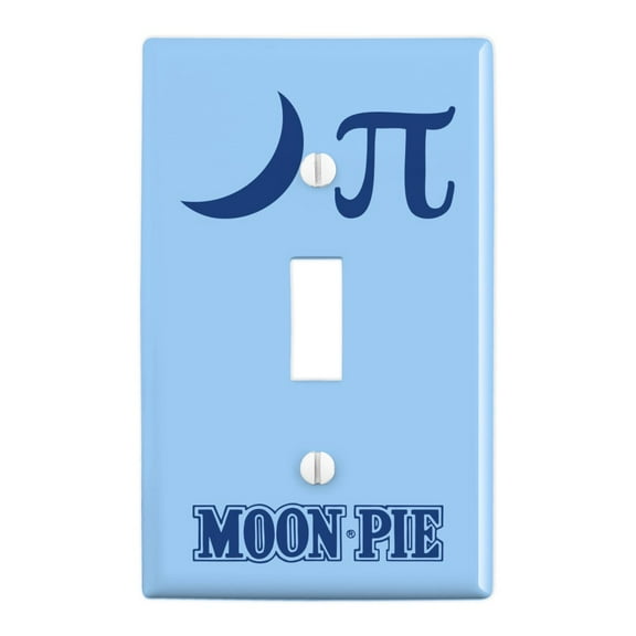 Nerdy Moon Pi MoonPie Plastic Wall Decor Toggle Light Switch Plate Cover