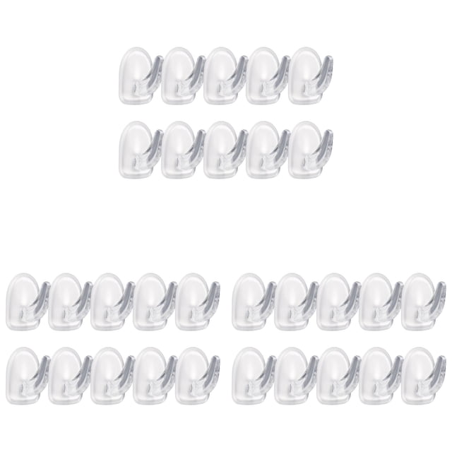 Wall Hooks Set 30 Pcs Adhesive Hooks for Hanging Plastic Small Acrylic Sticky Wall Hooks with Non Marking Sticker for Home Kitchen Bathroom Bedroom Adhesive Hooks Hanging Hooks Multipurpose Hooks Hom