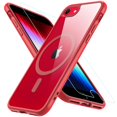 thumbnail image 1 of Funda Hensinple para iPhone SE de 4,7 pulgadas, magnética, transparente, roja, MagSafe, 1 of 7