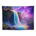 thumbnail image 5 of BCIIG  Fantasy Waterfall Tapestry,  Wonderland Purple Galaxy Tree Landscape UV Reactive Wall Hanging Tapestries for Bedroom, Living Room  60x50inch, 5 of 6