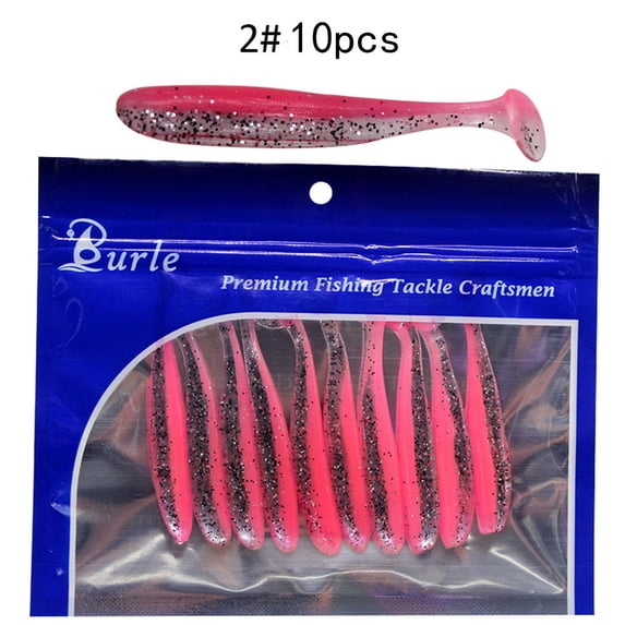 10pcs/Lot Soft Lures Silicone Bait For Fishing Sea Fishing Pvc Swimbait Wobblers Artificial Tackle