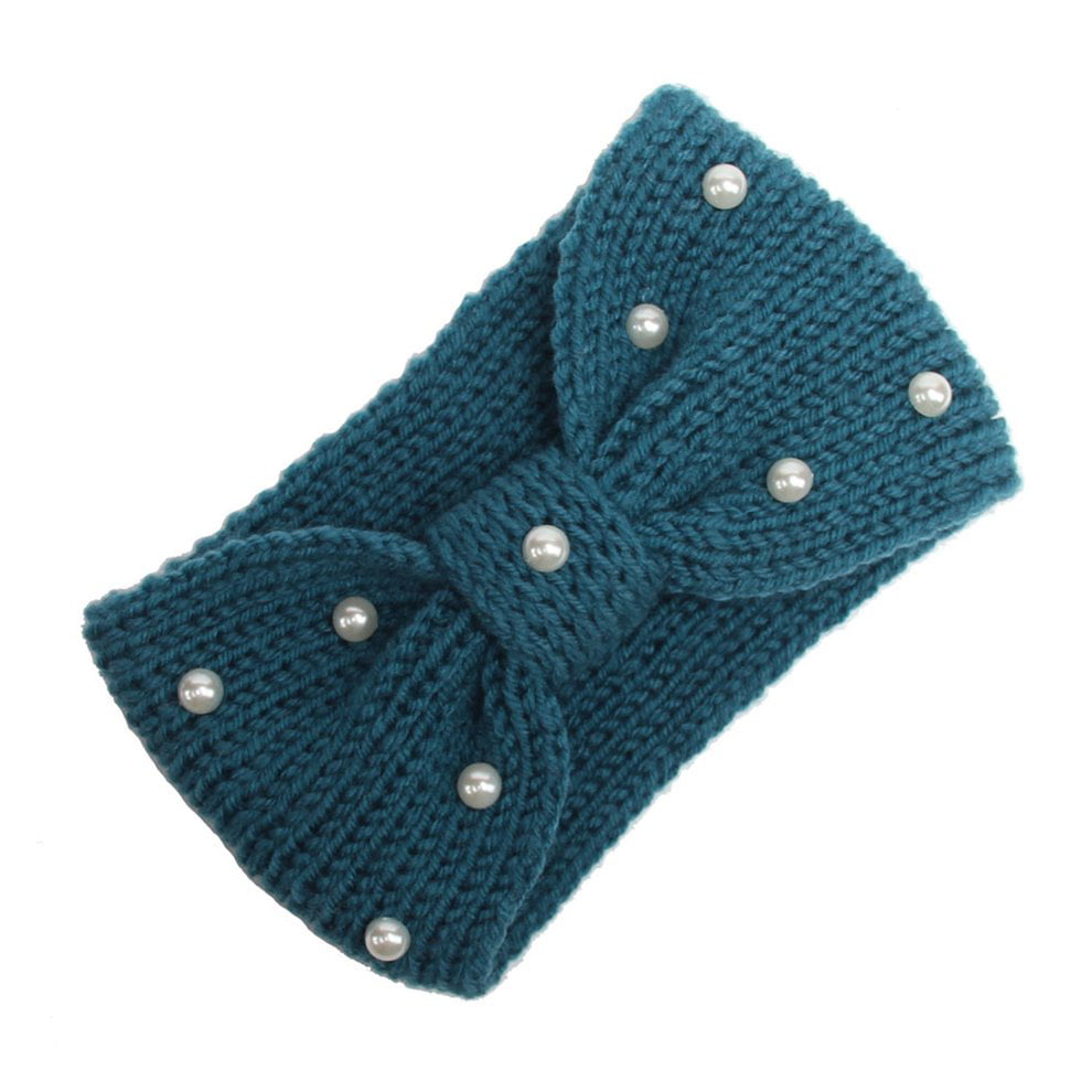 Women Ladies Crochet Headband Knit Bowknot Hair Band Winter Headwrap Hair Wraps