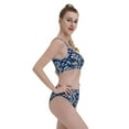 thumbnail image 4 of Daiia Dragons printed 2 piece Swimsuit Bikinis for Women High Waisted Racerback Bathing Suits Summer Tummy Control Scoop Neck Swimwear-Small, 4 of 8