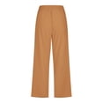 thumbnail image 4 of Women Fashion High Waisted Wide Leg Pants Drawstring Elastic Trousers Comfy Straight Leg Long Pants With Pockets Features: Comfy Pants Women with Pockets The Leggings Sweat Pants Women Casual plus, 4 of 4