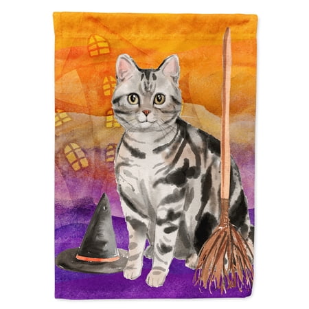 American Shorthair Halloween House Flag
