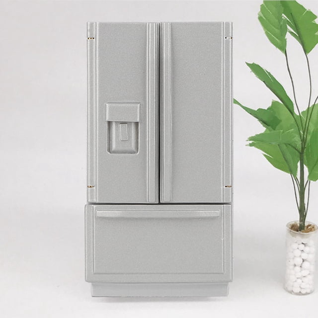 Modelo de refrigerador de madera BuyWeek 1:12 Mini refrigerador
