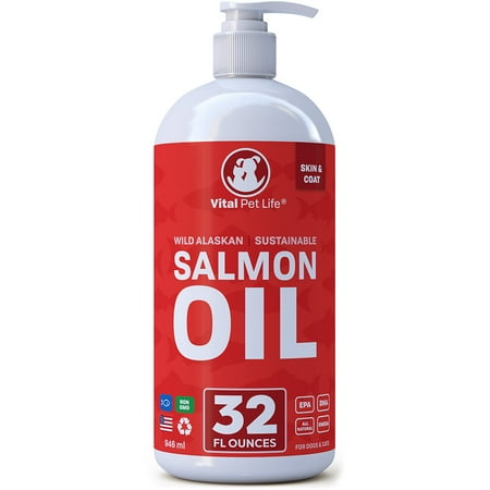 UPC: 0860314001106 | Vital Pet Life Salmon Oil for Dogs & Cats  Supports Healthy Skin Coat & Joints  Natural Allergy & Inflammation Defense  32 oz.