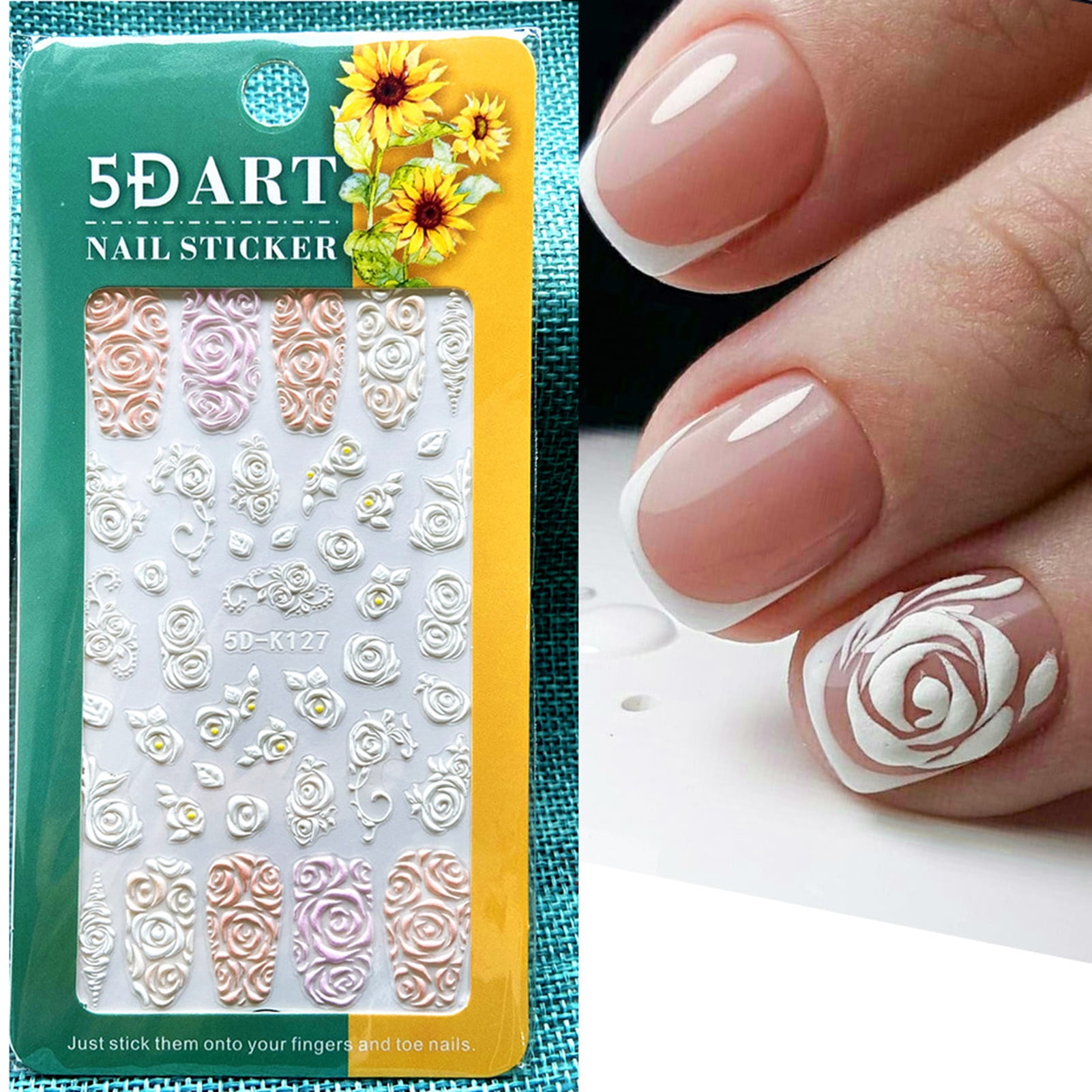 NEW-3D Acrylic Nail Flowers Decals (5 Pieces) – The Additude Shop
