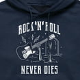 thumbnail image 2 of Instant Message - Rock N Roll Never Dies  - Men's Pullover Hooded Fleece Sweatshirt, 2 of 5
