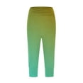 thumbnail image 5 of Enjoytime Womens Capri Pants with Pockets Fashion Color Block Elastic Waisted Ruched Loose Workout Cropped Pants for Women Summer Casual, 5 of 7