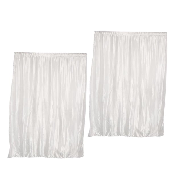 Par de ranuras en parte /ojal, cortina , cortinas para ventana para decoración del hogar White Rod Pocket_L Zulema Cortina opaca de la puerta de la ventana