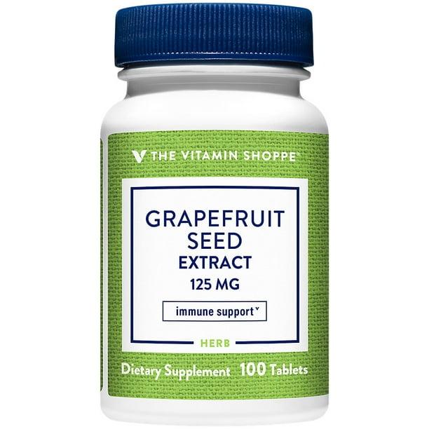 The Vitamin Shoppe Grapefruit Seed Extract 125MG, Antioxidant Herbal