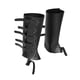 thumbnail image 4 of Novedad Botas medievales Zapatos Cubierta Faux Leather Knight Disfraz Accesorios Pierna Negro Soledad Cubierta de botas, 4 of 10