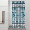 thumbnail image 2 of Blue Geometric Triangle Diamond Pattern Shower Curtain 36"x72" ,Bathroom Decorative Shower Curtains Set with 12 Hooks,Modern Waterproof Washable Shower Curtain, 2 of 6