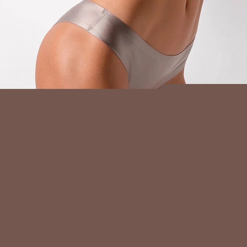 thumbnail image 1 of Seamless Panties Women Briefs Cotton Ultra-Thin G-String Thongs Low Rise Lingerie Ice Silk Briefs Lady Underwear Plus Size, 1 of 9