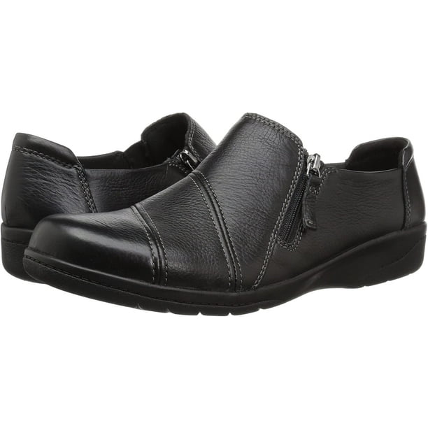 CLARKS Women s Cheyn Clay Loafer Black Leather 080 W US Walmart