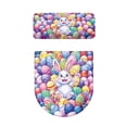 thumbnail image 2 of HELLHERO Cartoon Bunny Elastic Bottom Elastic Fabric Round Toilet Lid Dust Cover, Stretchy Fabric Reusable Toilet Seat Cover Replacement for Household, 2 of 8