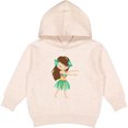 thumbnail image 2 of Inktastic Brown Haired Hula Girl Toddler Hoodie, 2 of 4