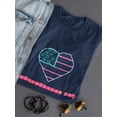 thumbnail image 3 of Independence Day Heart Shaped T-Shirt Women -Image by Shutterstock, Female x-Large, 3 of 4