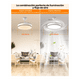 thumbnail image 3 of Ventilador De Techo Moderno Con Luz Y Control Remoto 42'' Malubero Blanco, 3 of 5