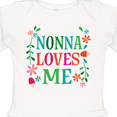 thumbnail image 4 of Inktastic Nonna Loves Me Granddaughter Girls Long Sleeve Baby Bodysuit, 4 of 5