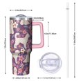 thumbnail image 2 of OBREWU Goldendoodle Dog and Flower Floral Tumbler with Handle and Lid,Goldendoodle Dog and Flower Floral 40oz Double Wall Vacuum Insulated Tumbler,Cups Gift for Women and Men, 2 of 7