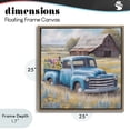 thumbnail image 4 of Stupell Industries Rustic Lodge Flower Truck in Antique Blue Brown Floating Frame Canvas Art, 25 x 25, by Kim Allen, 4 of 8