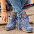 thumbnail image 1 of ZHAOCHENG Botines de suela gruesa para mujer Botines de invierno de talla grande para mujer Botines con borlas Frenal Botines de punta cuadrada para mujer 39 Azul, 1 of 2
