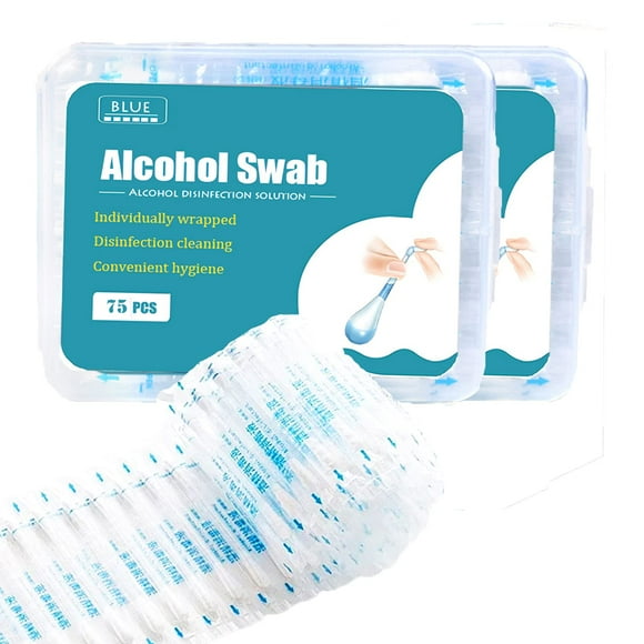Hisopos con alcohol HUNWEY, 150 unidades, envasados individualmente, desechables