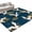 Blue, variant on Entryway Rug 2'x3', White Crane Kitchen Runner Rugs Non-Slip Carpet Mats, Golden Chinese Auspicious Clouds Vintage Beige Bedside Rugs Runners Washable Floor Carpet for Bathroom Laundry Room