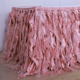 thumbnail image 4 of BalsaCircle 14 feet x 29" Сurly Waves Taffeta Table Skirt Dusty Rose, 4 of 6