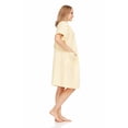 thumbnail image 3 of Dream8teen Women's Snaps Front Closure House Dress Short Sleeve Woven Housecoat Duster Lounger Robe 2012 Yellow Striped Large, 3 of 5