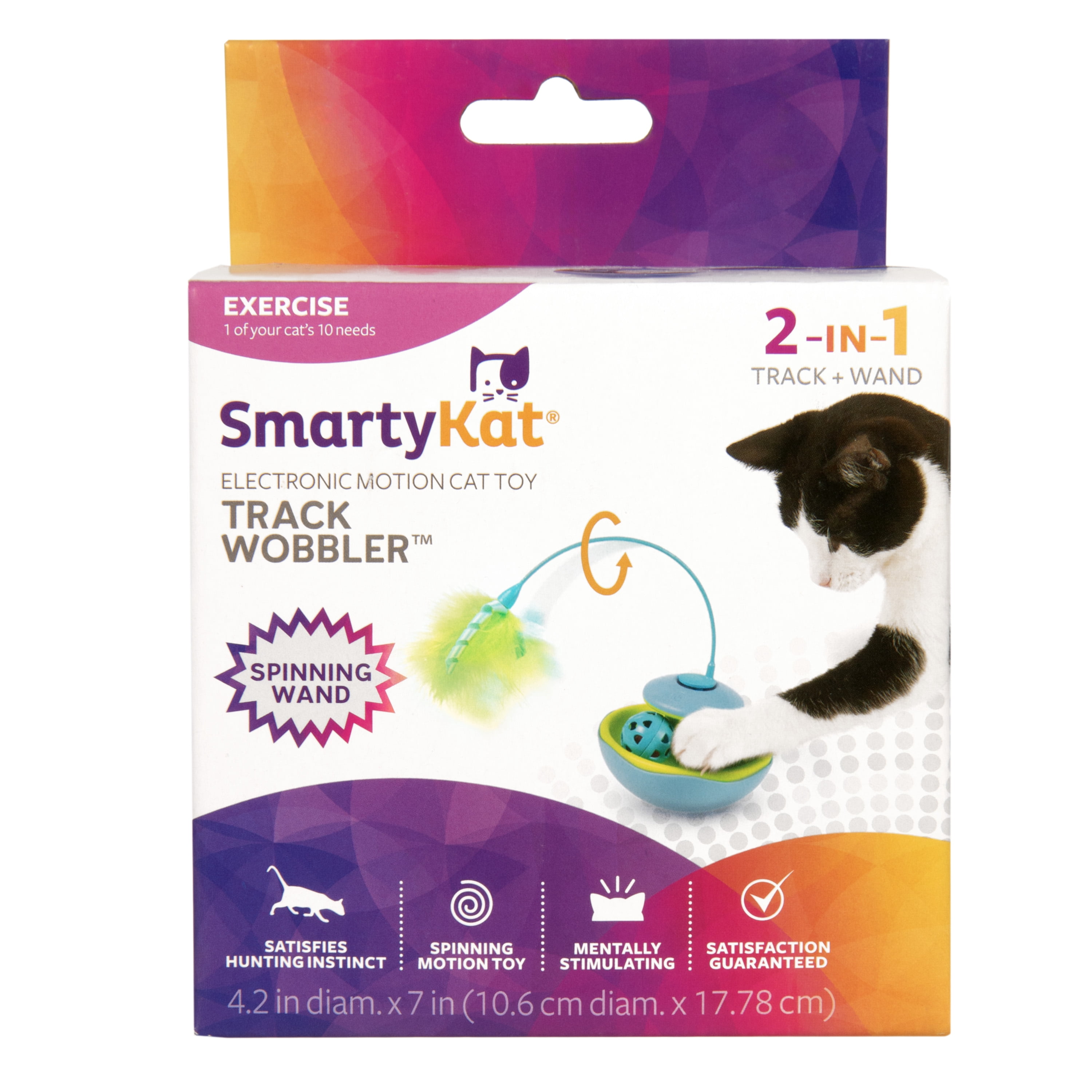 SmartyKat Track Tizzy Motion Cat Toy –Electronic Interactive Pet Toy, Blue