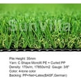 thumbnail image 4 of GATCOOL 6'X69' Artificial Grass Realistic 【 Customized Sizes 】 Grass Height 1 3/8" Indoor/Outdoor Artificial Grass/Turf Many Sizes 6FTX69FT (414 Square FT), 4 of 8
