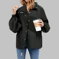 thumbnail image 3 of Windbreaker Jacket Women 2025 Fall Solid Color Long Sleeve Loose Zip Up Hooded Jackets with Pockets Outerwear, 3 of 4